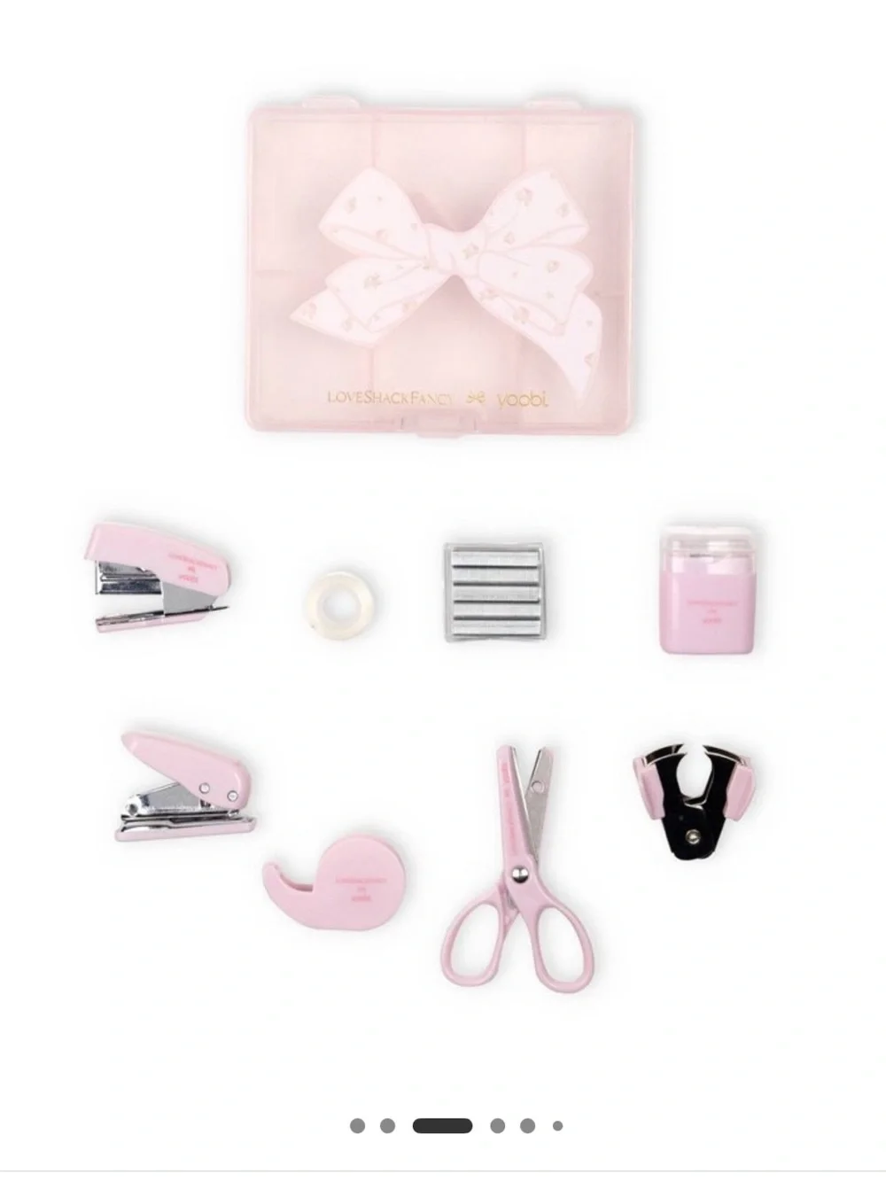💗🎯 LoveShackFancy x Target - Yoobi - Mini Supply Kit Flat Box Ballet Bloom